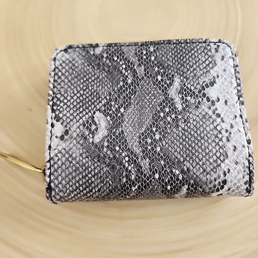 Fossil Wallet Gray Snake Skin Embossed Credit Car… - image 2